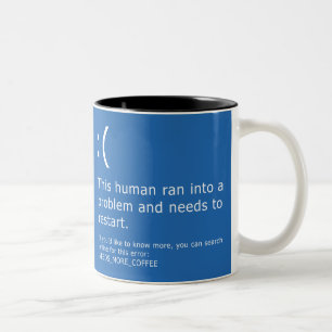 Blåttskärm av död - kaffefel Två-Tonad mugg