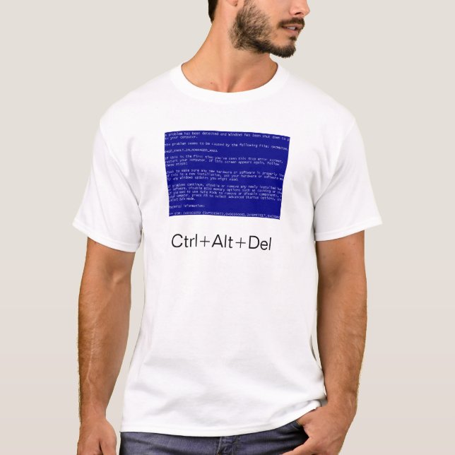 blåttskärm av död t shirt (Framsida)