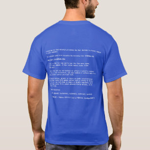 Blåttskärm av död - tillbaka design t shirt