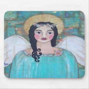 Blåttskyddsängel Mousepad Musmatta