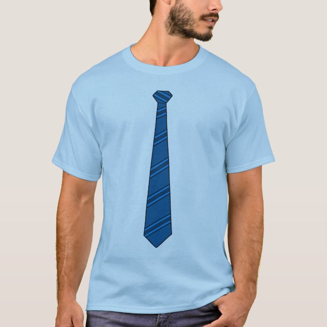 Blåttslipsskjorta Tee Shirt (Framsida)