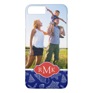 Blåttsnäckamönster din foto & Monogram