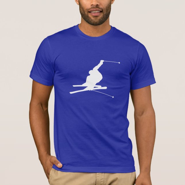 Blåttsnöskidåkning Tee Shirt (Framsida)