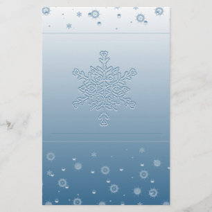BlåttSnowflakebrevpapper Brevpapper