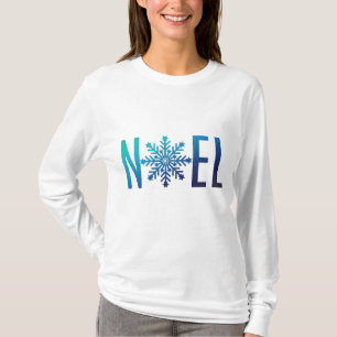 BlåttSnowflakeNoel jul T-shirt