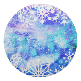 BlåttSnowflakevattenfärg
