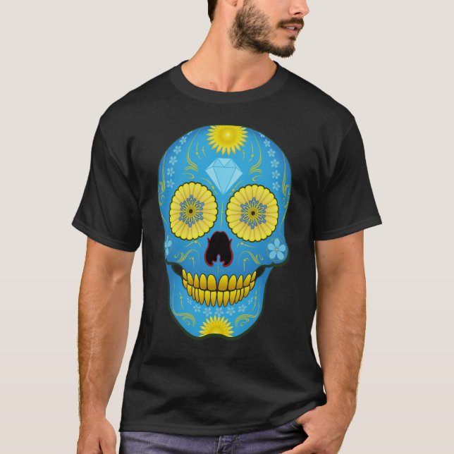 Blåttsockerskalle Tee Shirt (Framsida)