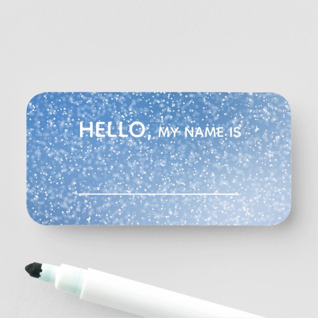 BlåttSparkleshejen mitt namn är Namnbricka (På plats)