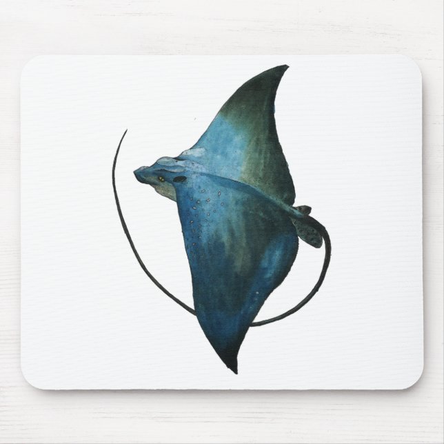BlåttStingrayillustration Musmatta (Framsidan)