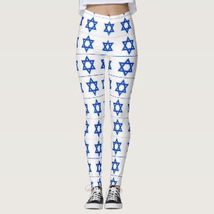 blåttstjärna av david vit leggings
