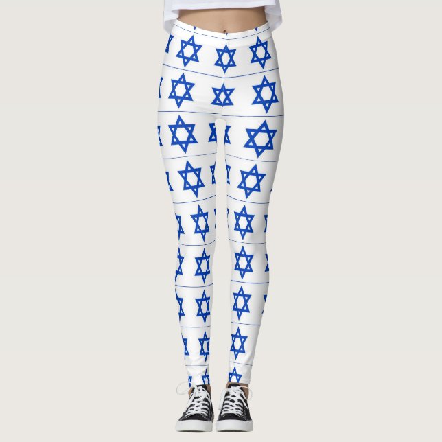 blåttstjärna av david vit leggings (Framsida)