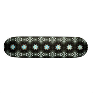blåttstjärna-bristning geometrisk svart mini skateboard bräda 18,7 cm