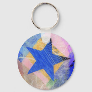 Blåttstjärna Keychain Nyckelring