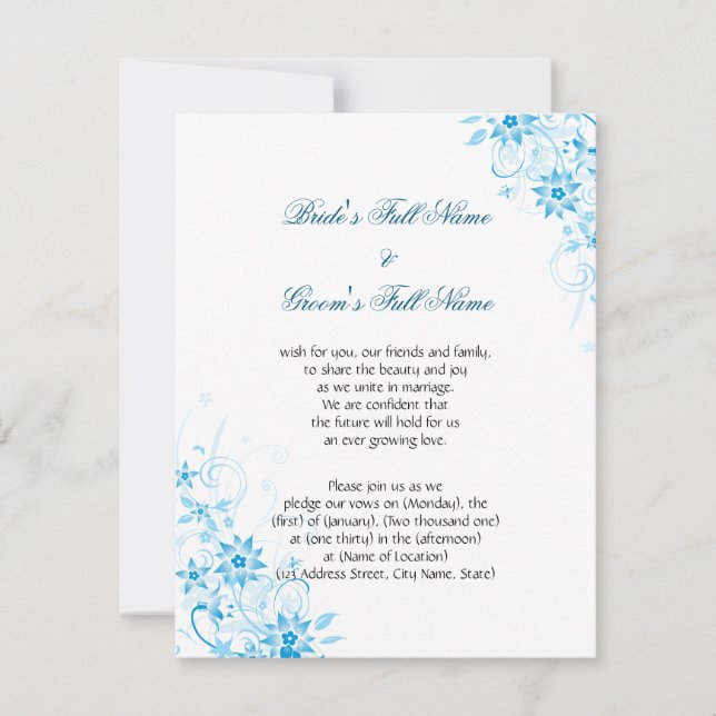 Blåttstjärnablomma Inbjudningar (Framsida)