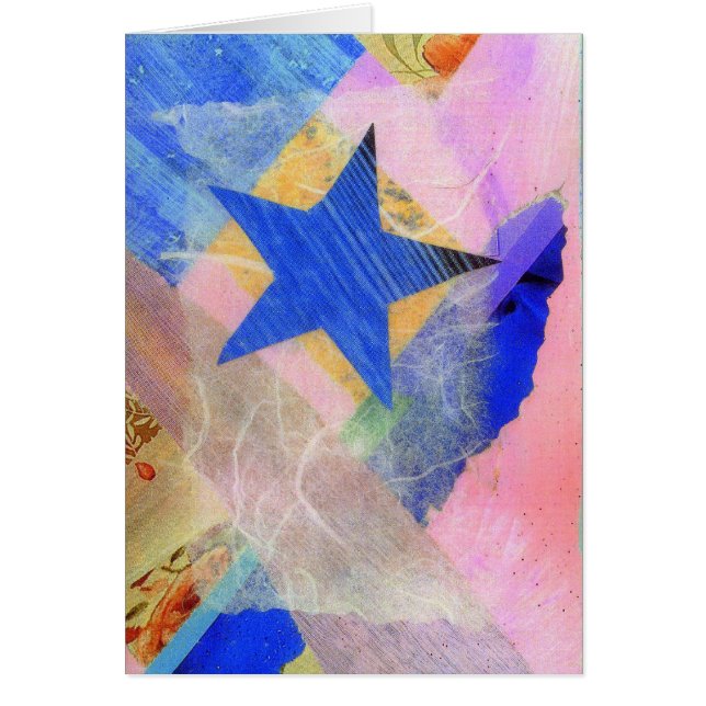 Blåttstjärnakort Hälsningskort (Framsidan)