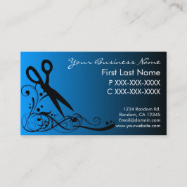 Blåttsvarten bleknar hårklippvisitkortar visitkort