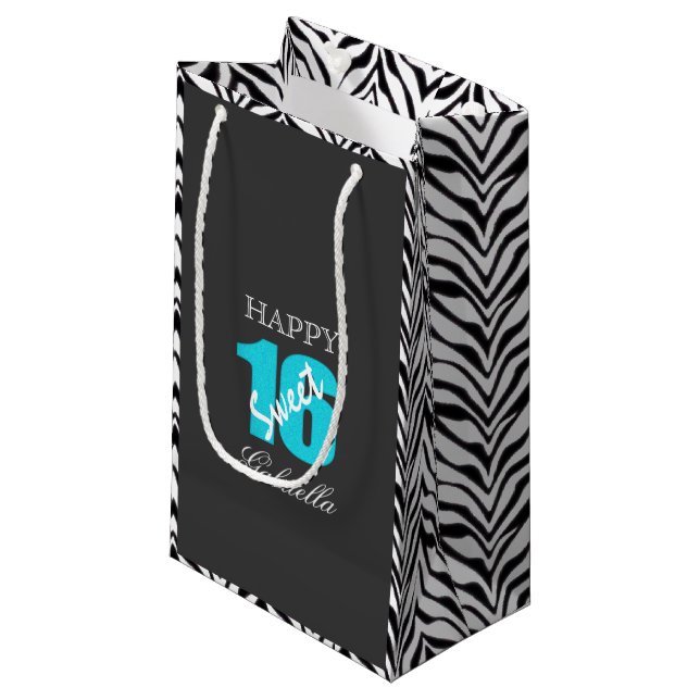 Blåttsvarten med söt gåva 16 för sebrasidor hänger (Framsidan Vinklad)