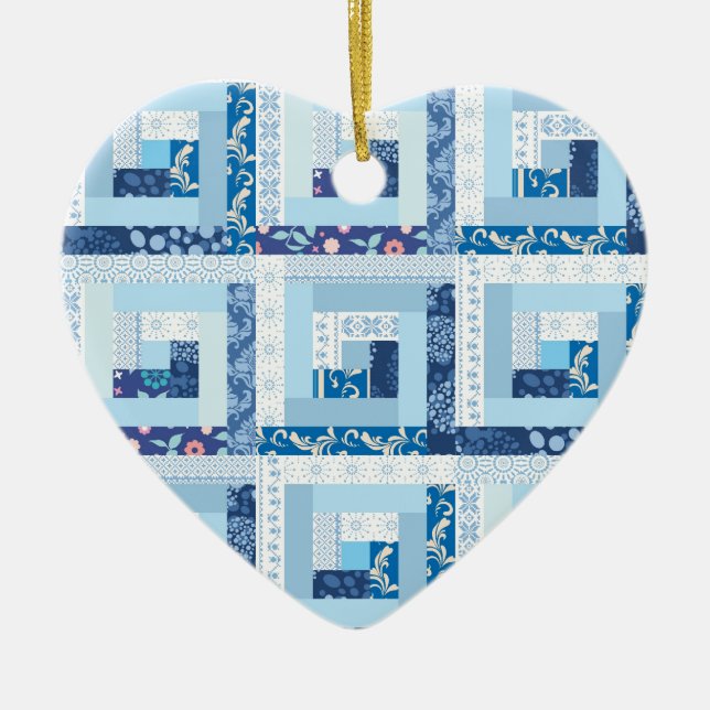 Blåtttäcke Julgransprydnad Keramik (Framsidan)