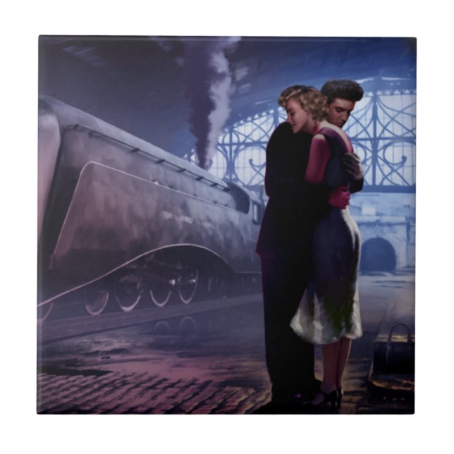 Blåtttåg Kakelplatta (Framsidan)