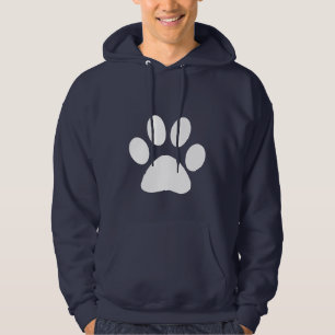 Blåtttasstryck Sweatshirt Med Luva