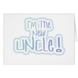 Blåtttext mig förmiddag den nya unclen hälsningskort
