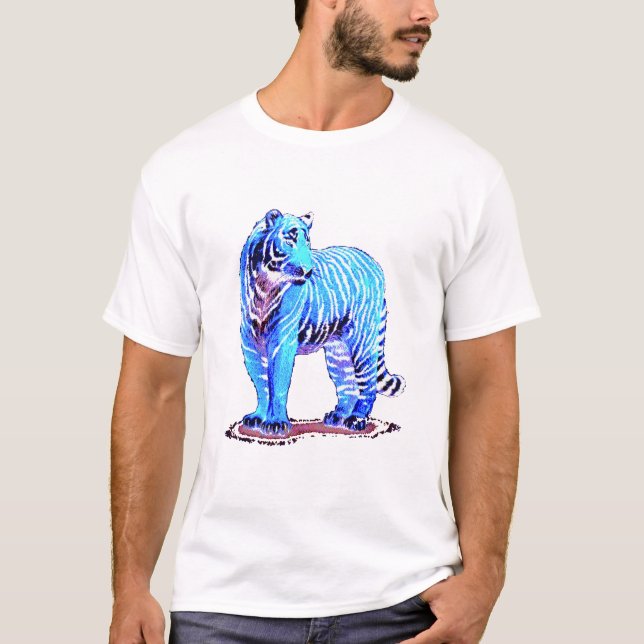 Blåtttiger T-shirt (Framsida)