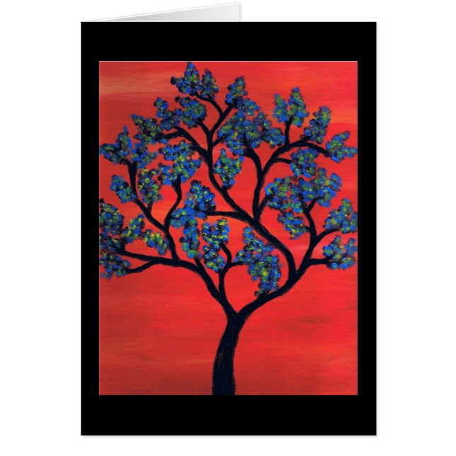 Blåttträd Hälsningskort (Framsidan)