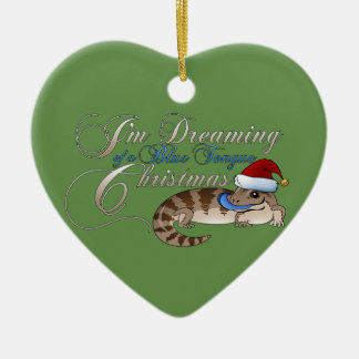 BlåtttungaSkink prydnad Julgransprydnad Keramik