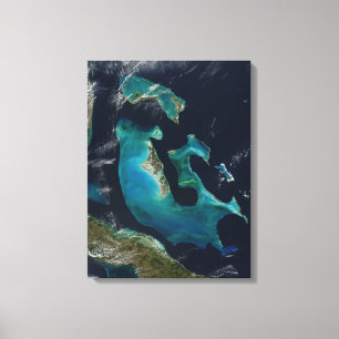 Blåttturkos Bahamas sträckte kanvastrycket Canvastryck