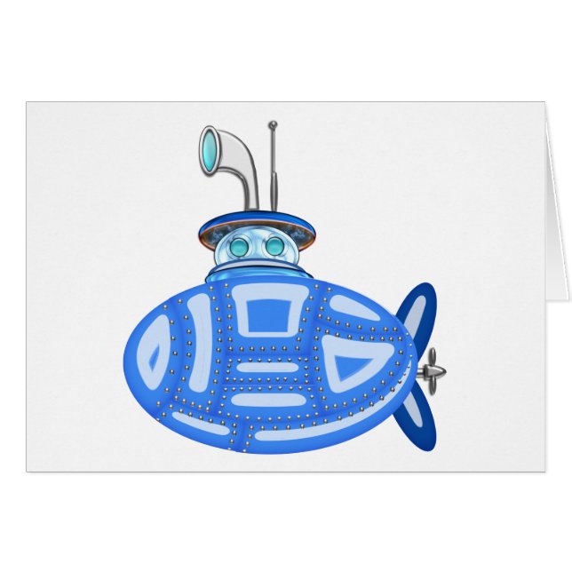 Blåttubåt Hälsningskort (Framsidan Horizontal)