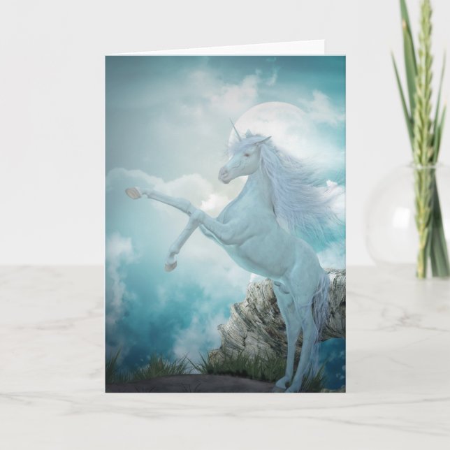 blåttunicorn kort (Framsida)