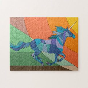 BlåttUnicorn Pussel