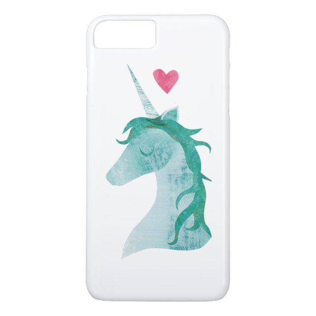 BlåttUnicornmagi med hjärta Case-Mate iPhone Skal (Baksida)