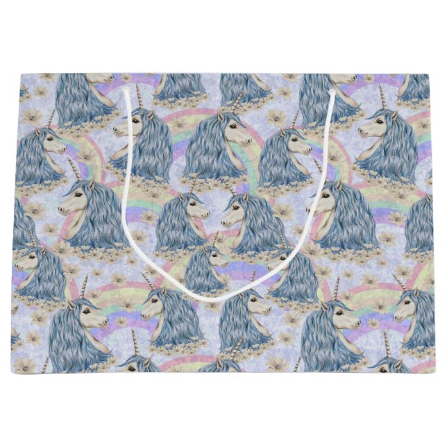 BlåttUnicorns med regnbågar (Framsidan)