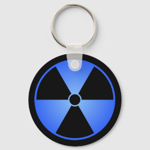 Blåttutstrålningssymbol Keychain Nyckelring