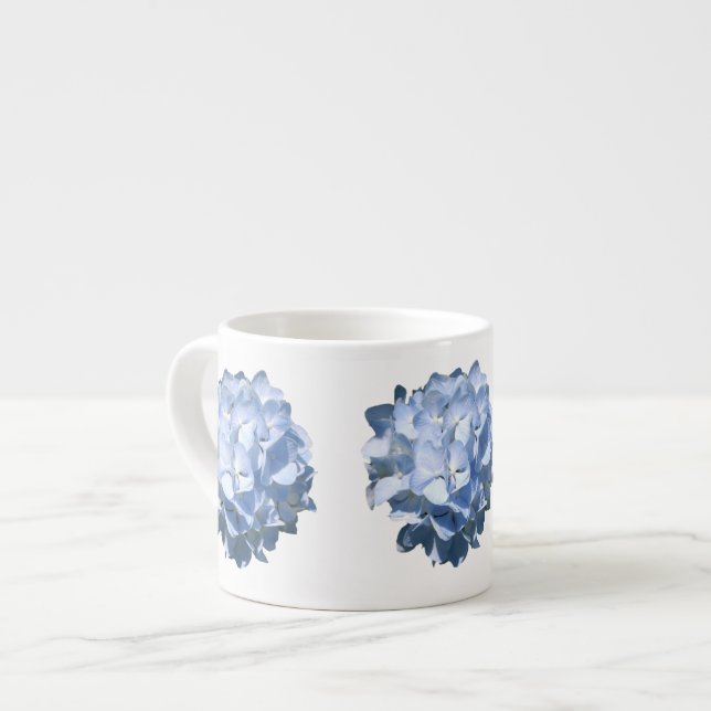 Blåttvanlig hortensia espressomugg (Framsida vänster)