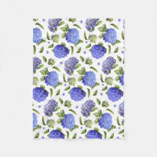 Blåttvanlig hortensia fleecefilt