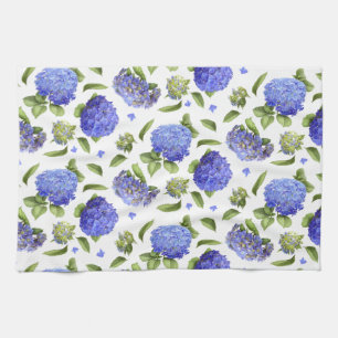 Blåttvanlig hortensia kökshandduk