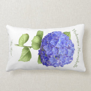 Blåttvanlig hortensia lumbarkudde