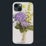 Blåttvanlig hortensia med gul Loosestrife<br><div class="desc">Blåttvanlig hortensia med gul Loosestrife (w/c) Ryland Christopher/privat samling/Bridgeman avbildar</div>