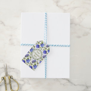 Blåttvanlig hortensia presentetikett