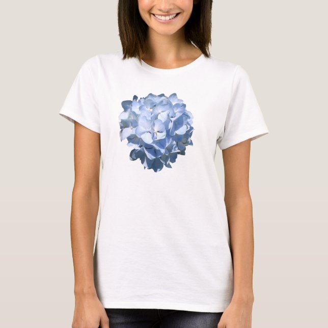 Blåttvanlig hortensiaskjorta t shirt (Framsida)