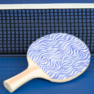 Blåttvattenfärgzebra tryck pingisracket