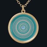 Blåttvattenjuvel i turkos- och guldhalsband guldpläterat halsband<br><div class="desc">Blåttvattenjuvel i turkos- och guldhalsband</div>