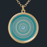 Blåttvattenjuvel i turkos- och guldhalsband guldpläterat halsband<br><div class="desc">Blåttvattenjuvel i turkos- och guldhalsband</div>