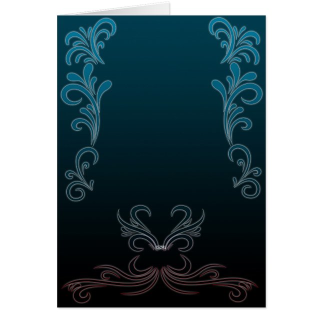 BlåttVines (porträtt) Hälsningskort (Framsidan)