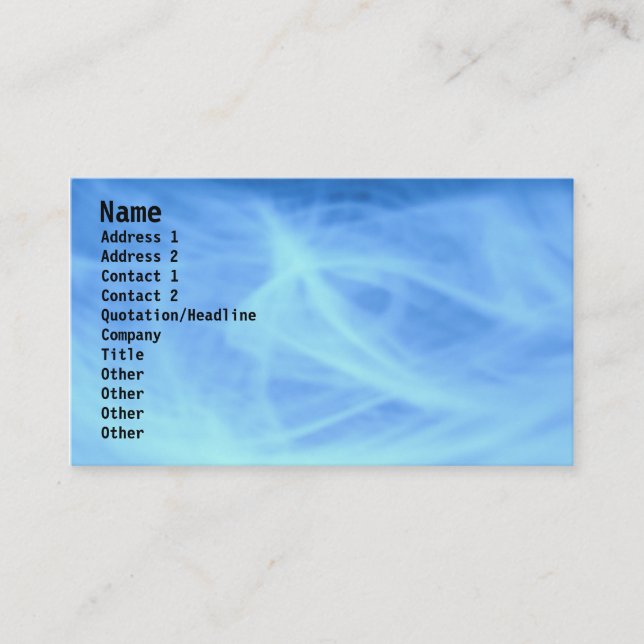 Blåttvisitkort Visitkort (Framsida)