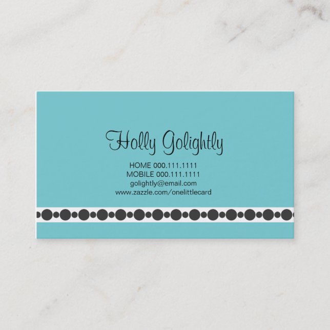 Blåttvisitkort Visitkort (Framsida)