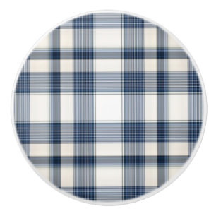 Blåttvitpläd 1 knopp