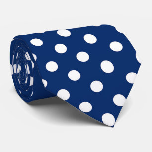 Blåttvitpolkaen pricker mönstermanar tie slips
